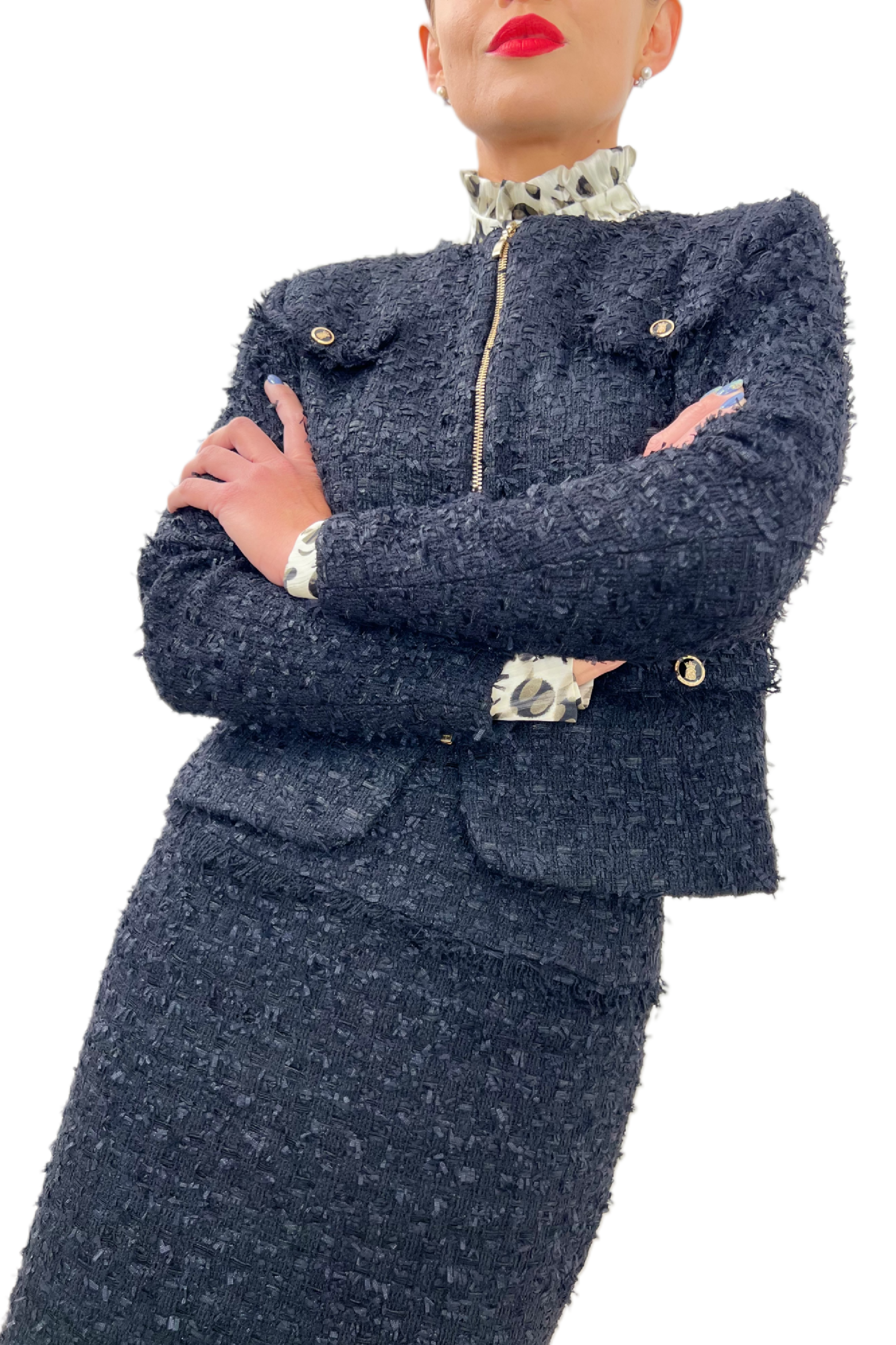 Черна Елегантна Пола тип Молив