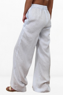 Handmade Summer Wide Leg Linen Pants Women's Palazzo Trousers