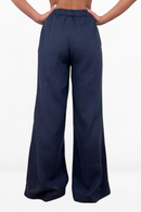 Handmade Summer Wide Leg Linen Pants Women's Palazzo Trousers