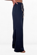 Handmade Summer Wide Leg Linen Pants Women's Palazzo Trousers