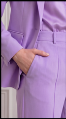 Tailored High-Waist Purple Pants