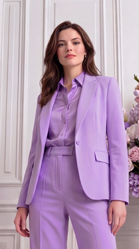 Purple Tailored Fitted Suit