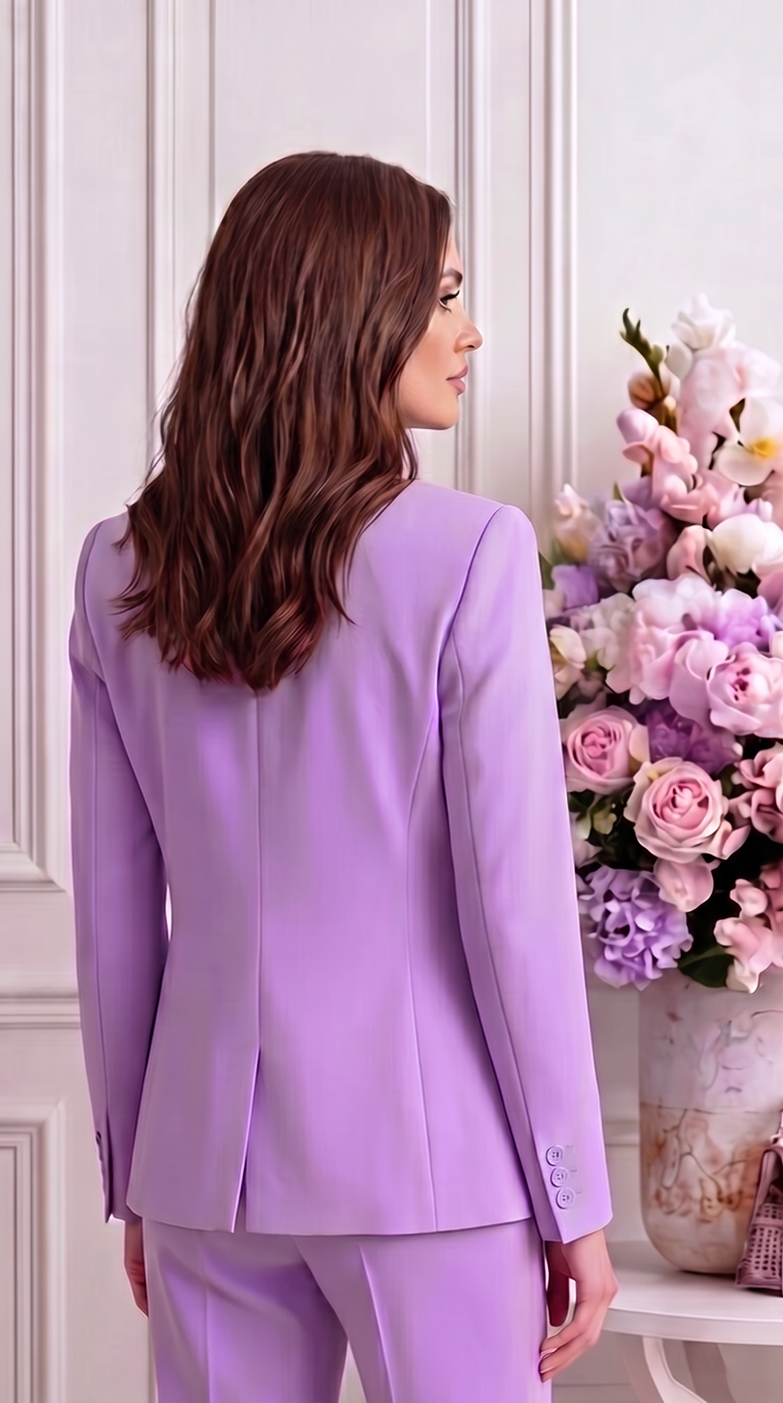 Purple Tailored Fitted Suit