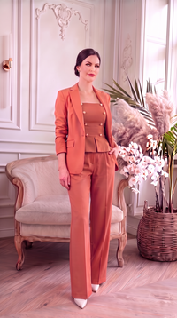 Вталено сако "Moka Brown"