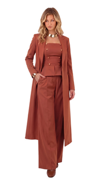 Mocha Brown Long Blazer