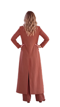 Mocha Brown Long Blazer