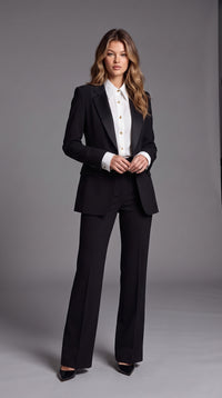 Tailored Slim Fit Classic Black Blazer